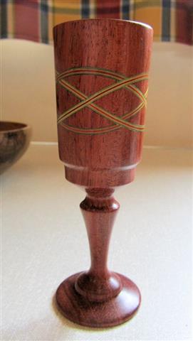 Laminated Celtic Knot goblet by Pat Hughes